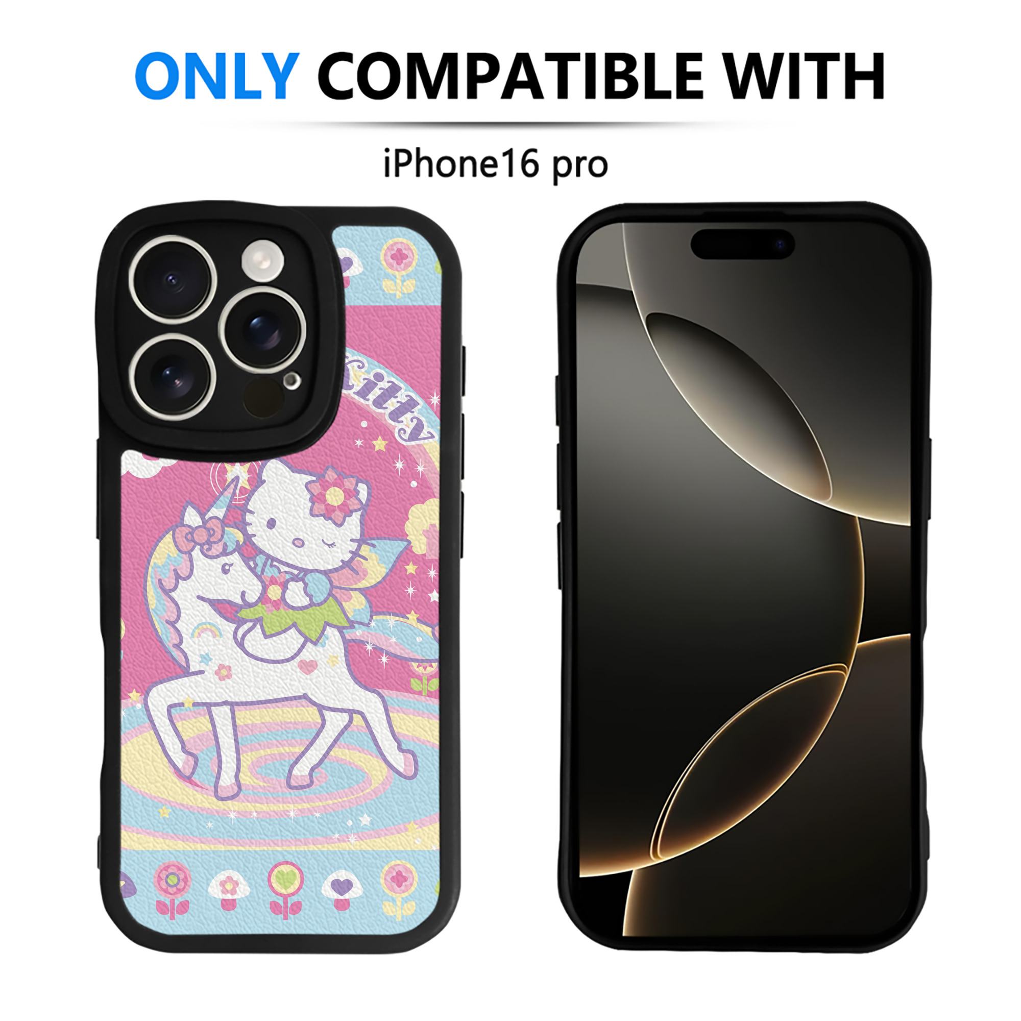 （画像用） Hello Kitty ハローキティ 【iPhone 16シリーズ対応】シリコンスマホケース（レザー調） 材質：シリコン